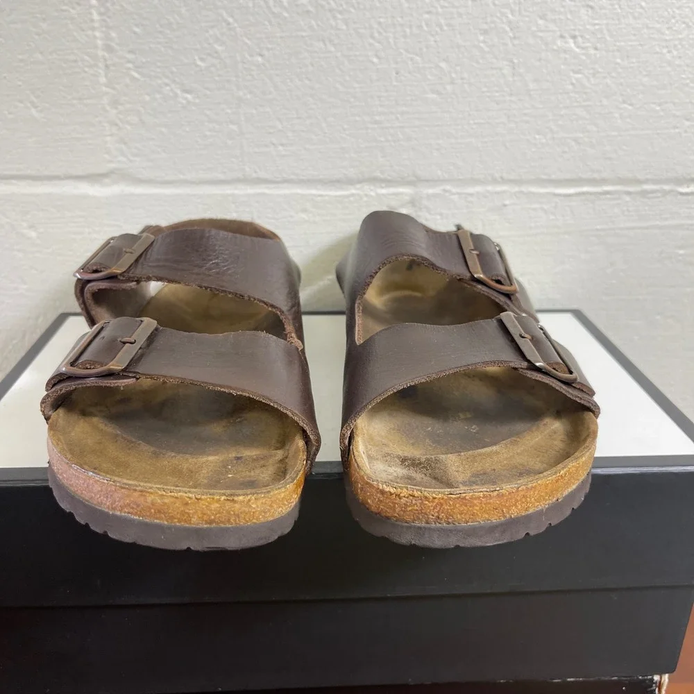 Birkenstock Milano Brown Leather Slingback Sandals Men's Size 42 EU/9 US